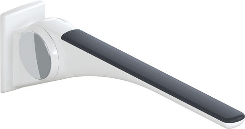 Corrimano ribaltabile Hewi LifeSystem Basic bianco segnale lucido Grip pad antracite opaco