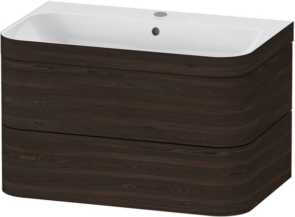 Combinaison de lavabo Duravit Happy D.2 Plus noyer brossé image number 0