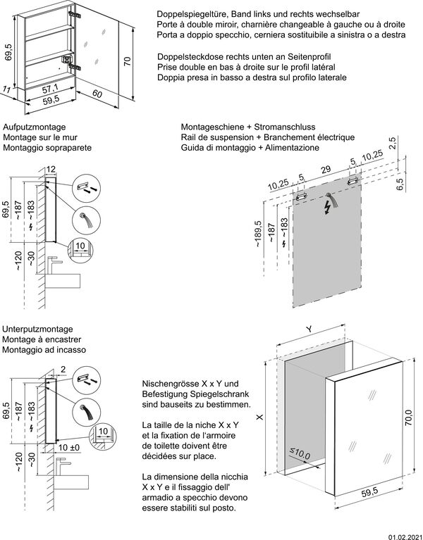 Spiegelschrank Schneider Easy weiss image number 1
