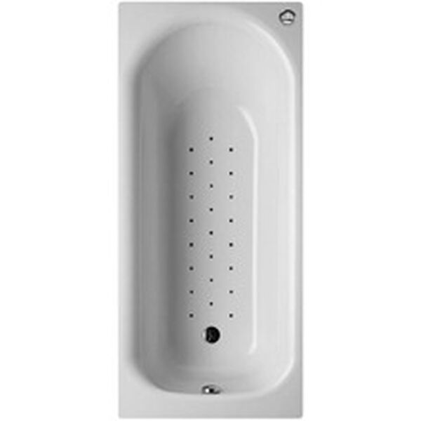 Baignoire Whirlpool Alterna steel silent Blanc Buses et vidage chrom&eacute;s image number 0