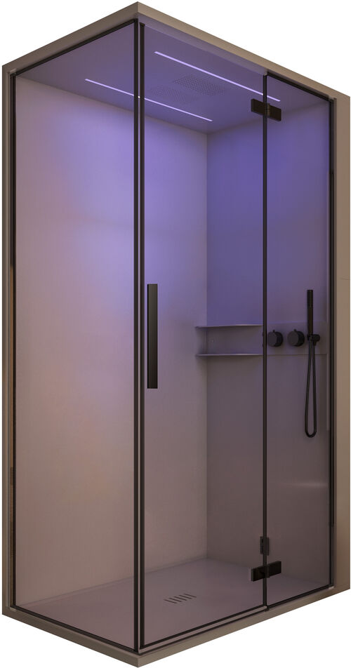 Douche &agrave; vapeur Ronal Skyfall Shower Noir mat