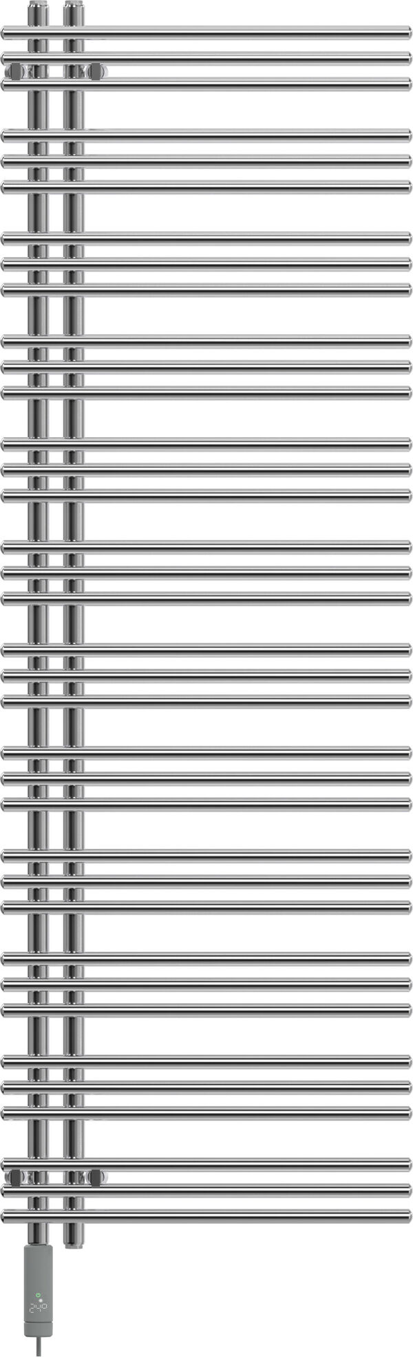 Radiateur de bain Zehnder Yucca Asym Chrom&eacute; R&eacute;sistance &eacute;lectrique &agrave; gauche image number 0