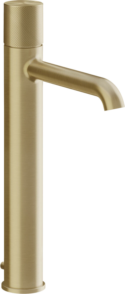 M&eacute;langeur monobloc Gessi Habito Brushed brass Diamantato