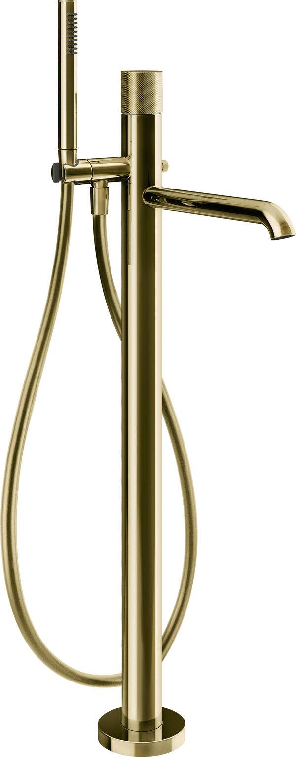 Bademischer Gessi Habito-Standmodell Messing PVD Diamantato image number 0