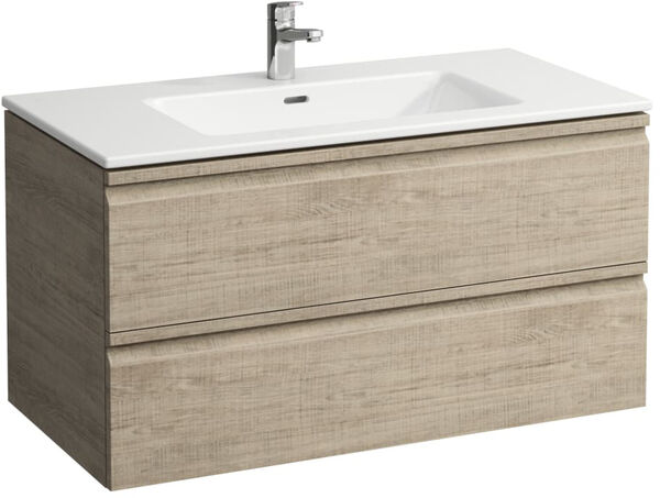 Waschtischkombination Laufen Pro S 100 x 50 cm Eiche hell image number 0