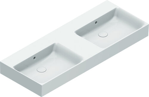 Doppelwaschtisch Alterna elena 120 x 47 cm Weiss Cleaneffekt