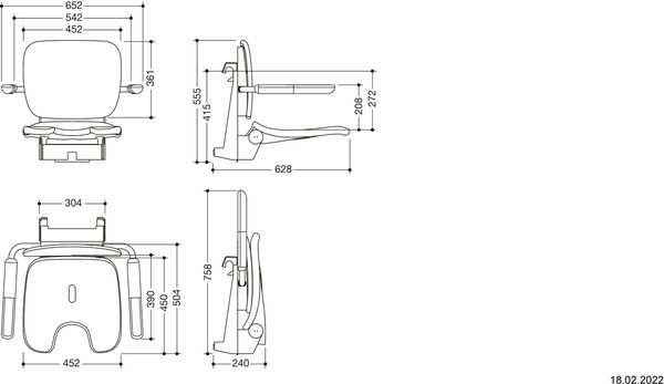Si&egrave;ge suspendu Hewi LifeSystem Premium Blanc de s&eacute;curite brillant image number 1