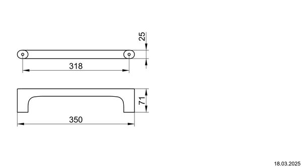 Haltegriff Keuco Edition 400 Verchromt image number 1