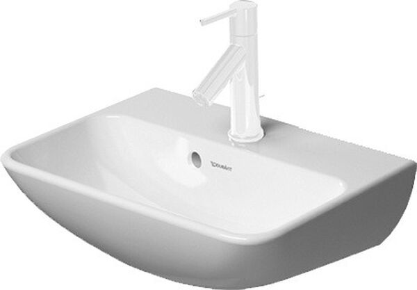 Lavamani Duravit Me by Starck, senza foro per rubinetteria, 45 x 32 cm, con troppopieno image number 0