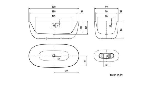 Badewanne Kaldewei Meisterst&uuml;ck Oyo Duo Weiss Cleaneffekt image number 5