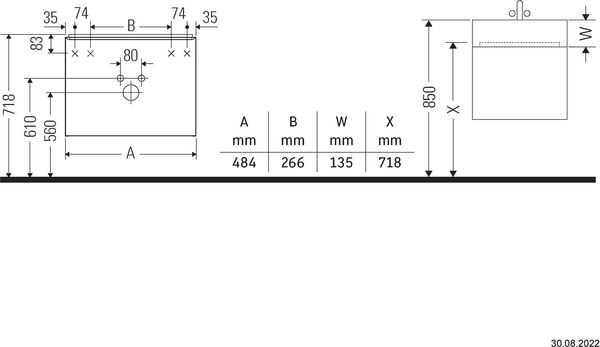 Meuble sous-lavabo Duravit D-Neo graphite mat image number 5