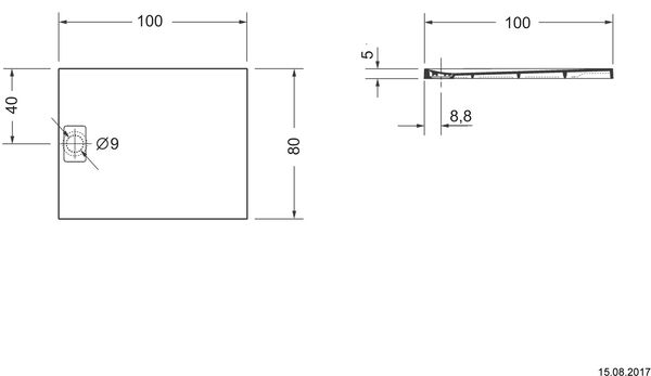 Receveur de douche Duravit Stonetto blanc mat image number 1