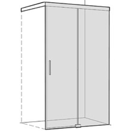 Gleitt&uuml;re Koralle S606 Plus Weiss Echtglas klar