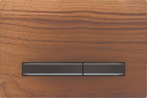 Plaque de d&eacute;clenchement Geberit Sigma50 square Noyer am&eacute;ricain image number 0