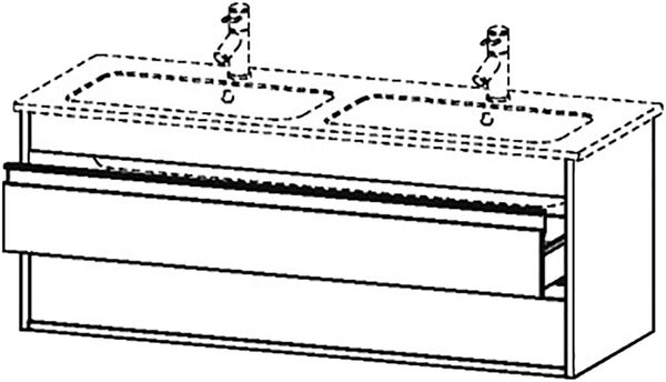 Waschtischm&ouml;bel Duravit Ketho Basalt matt image number 0