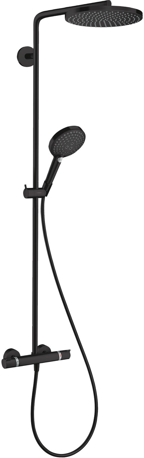 Showerpipe Hansgrohe Raindance S 240 Powder Rain Eco Smart+ Schwarz matt