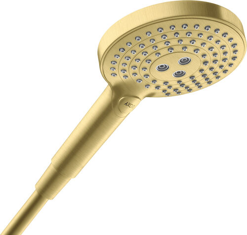 Douche &agrave; main Axor Shower Solutions 120 3-jet EcoSmart Brushed brass
