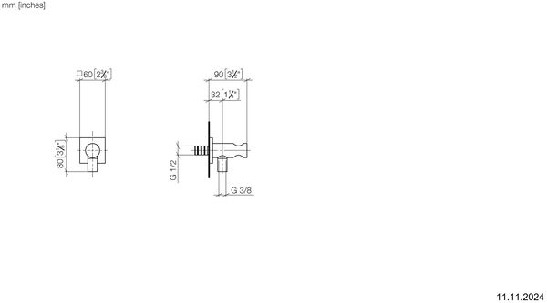 Anschlussbogen Dornbracht ½" platin matt image number 1