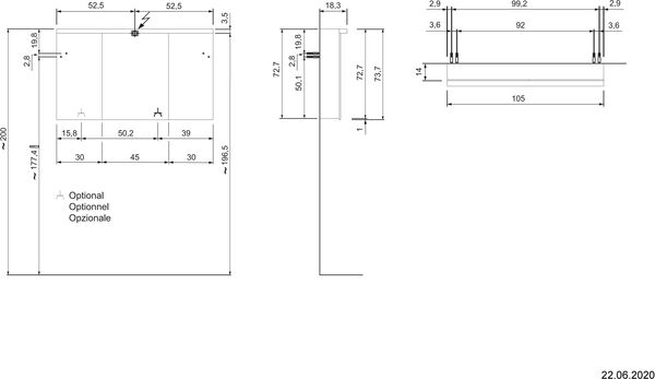 Spiegelschrank Alterna format LED plus anthrazit image number 1