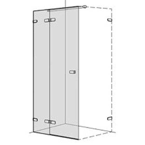 Porte battante Koralle S505 Chrom&eacute; Verre clair Duschguard image number 0