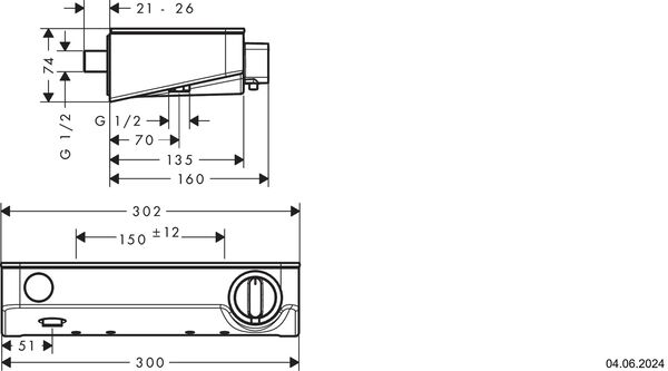 Mélangeur de douche Hansgrohe Schower Tablet Select 300 chromé image number 1