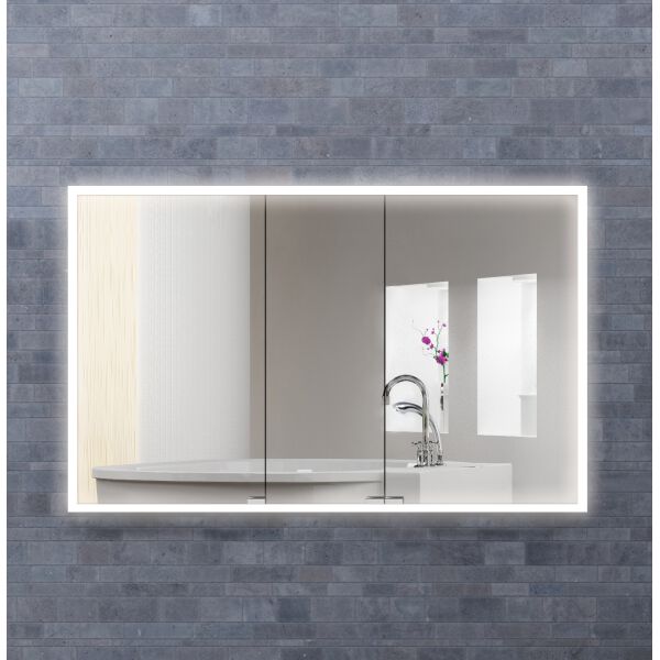 Spiegelschrank Sidler Quadro LED AP Silbereloxiert Lichtfarbe Warmweiss 3000 K image number 1
