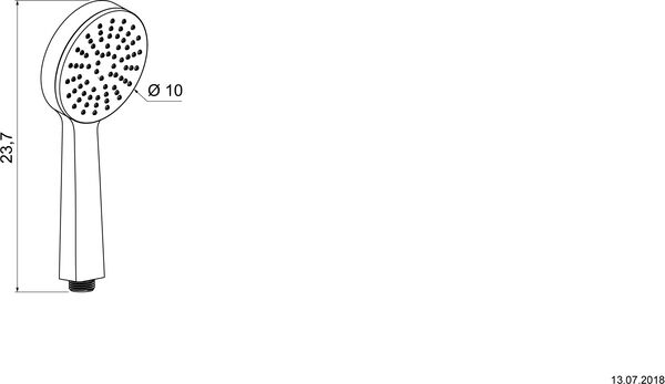 Handbrause Alterna rain shower classic Verchromt image number 0