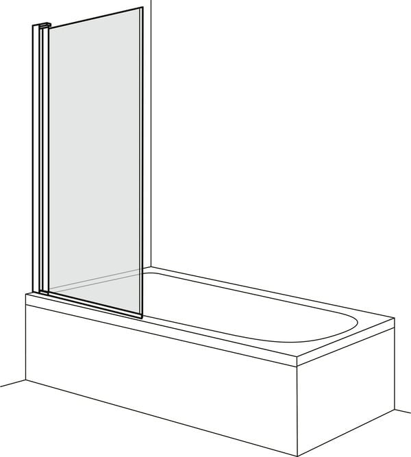 Falttrennwand Duscholux Optima 6, Breite 70 cm, Band links, 1-flügelig, 180° schwenkbar, Höhe 150 cm image number 0