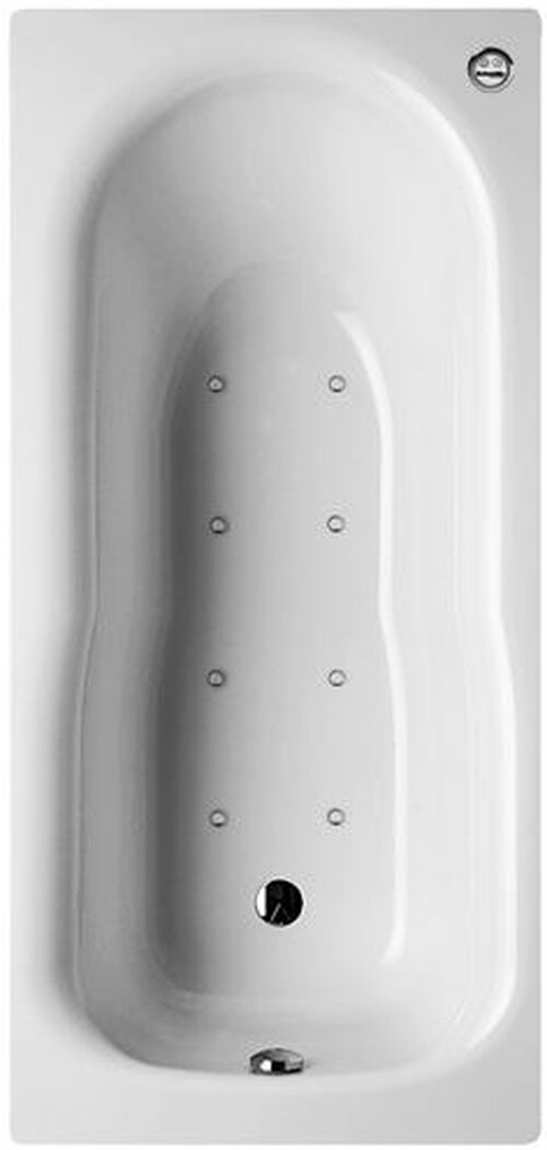 Baignoire Whirlpool Alterna steel kombi air Blanc Buses et vidage chrom&eacute;s