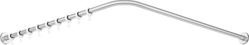 Duschvorhangstange L-Form Hewi 900 Edelstahl matt