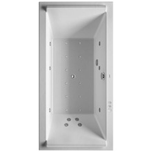 Whirlwanne Duravit Starck weiss Düsen und Garnituren verchromt
