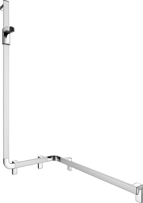 Corrimano per doccia con barra doccia Keuco Collection Axess, asta doccia sinistra (come image number 0