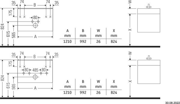 Meuble sous-lavabo Duravit D-Neo Basalte mat image number 5