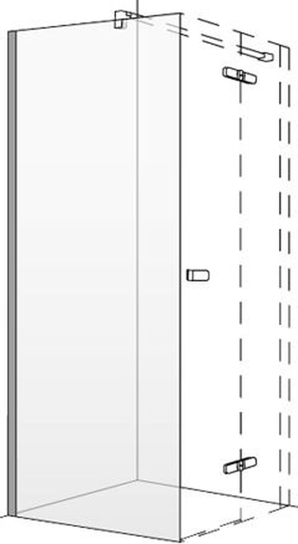 Cloison lat&eacute;rale Koralle S500 Chrom&eacute; Verre clair image number 0