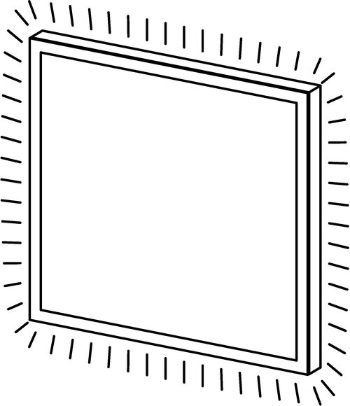 Miroir lumineux Alterna sanna LED Aluminium anodis&eacute;