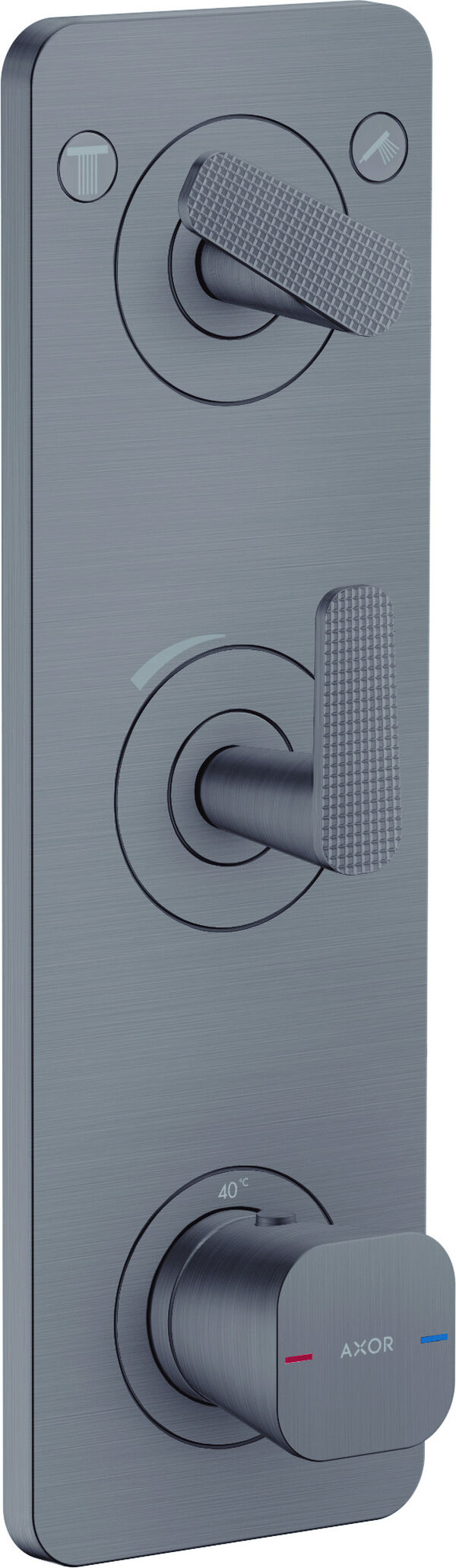 Duschsystem Axor Citterio C Brushed black chrome Cubit cut image number 0