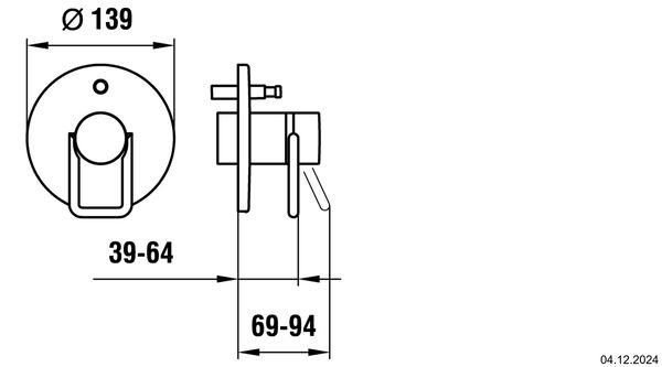 Bademischer-Endmontageset Laufen Twin verchromt image number 1