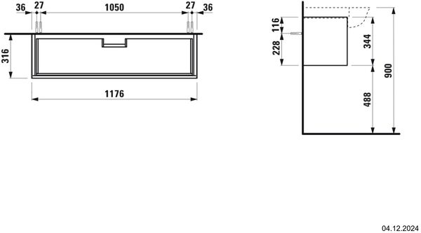 Waschtischm&ouml;bel Laufen New Classic Weiss hochglanz image number 1