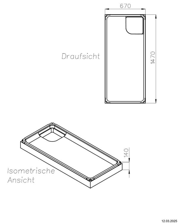 Support de receveur de douche Schedel image number 1