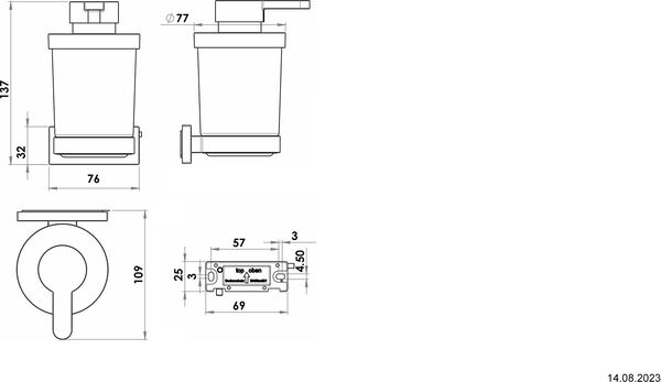 Distributore di sapone Bodenschatz Signa cromato image number 1
