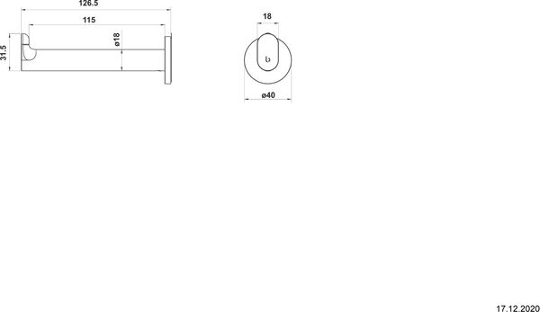 Reservenrollenhalter Bodenschatz Nia Adesio verchromt image number 1