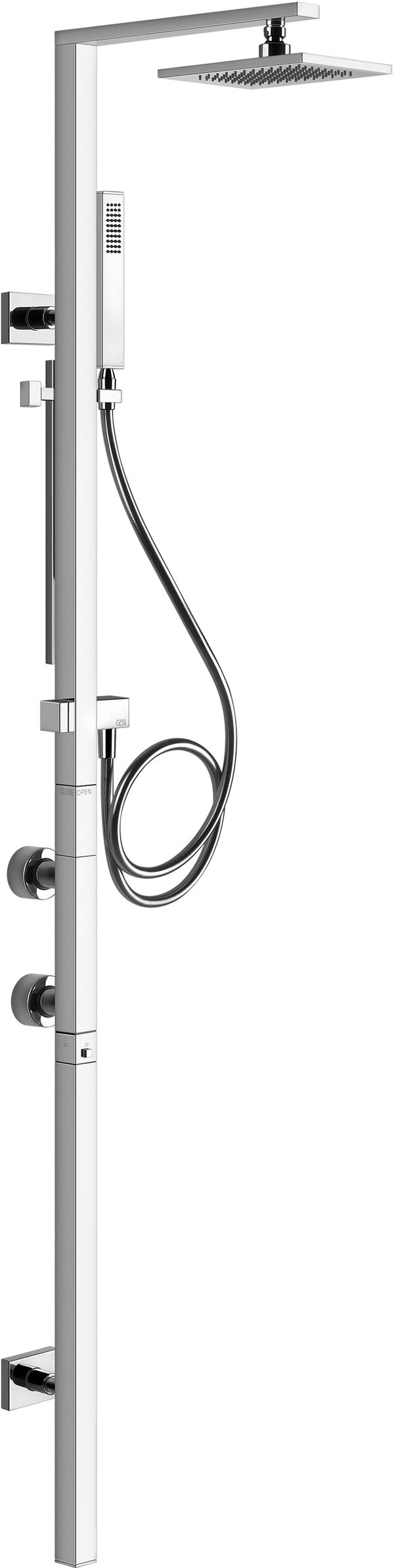Colonna doccia Gessi Rettangolo / Rettangolo K termostato ½"  image number 0