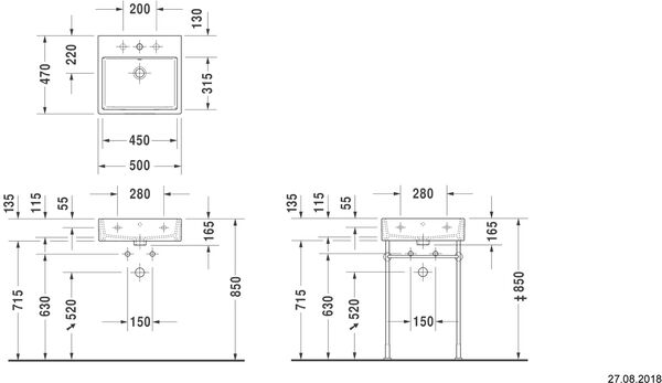 Lavabo Duravit Vero Air blanc image number 1