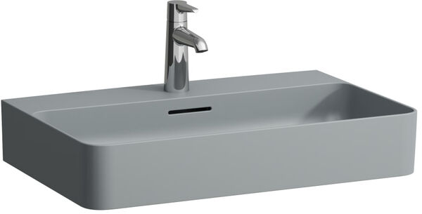 Lavabo Val, senza foro per rubinetteria, 65 x 42 cm, con troppopieno image number 0