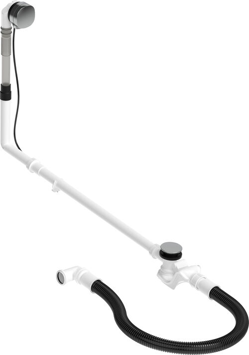 Garniture de baignoire Duravit Quadroval avec remplissage Chrom&eacute;