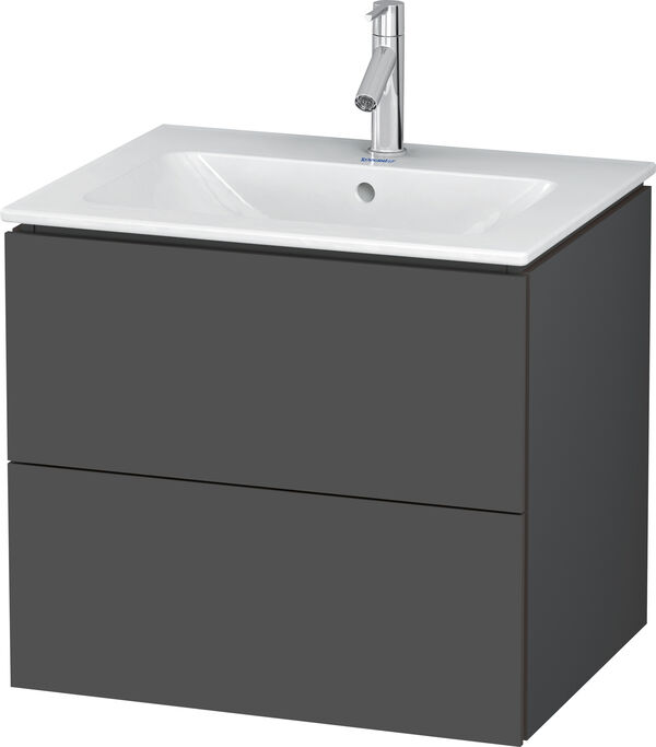 Meuble sous-lavabo L-Cube graphite mat image number 0
