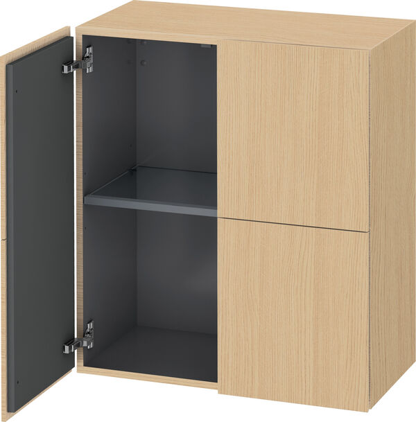 Armadietto laterale L-Cube, laminato, larghezza 70 cm, altezza 80 cm, profondità 36,3 cm, 2 porte, image number 0