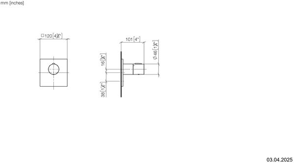 Thermostat-Endmontageset Dornbracht X-Tool ½" verchromt image number 1
