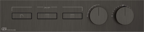 Duschsystem-Endmontageset Gessi HI-FI Linear Black metal brushed image number 0