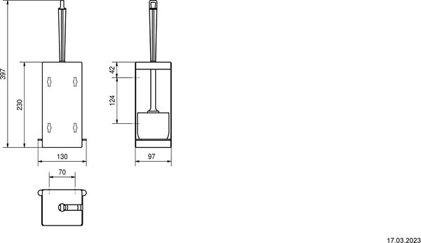 Klosettb&uuml;rstenhalter KWC Rodan RODX 687 image number 1